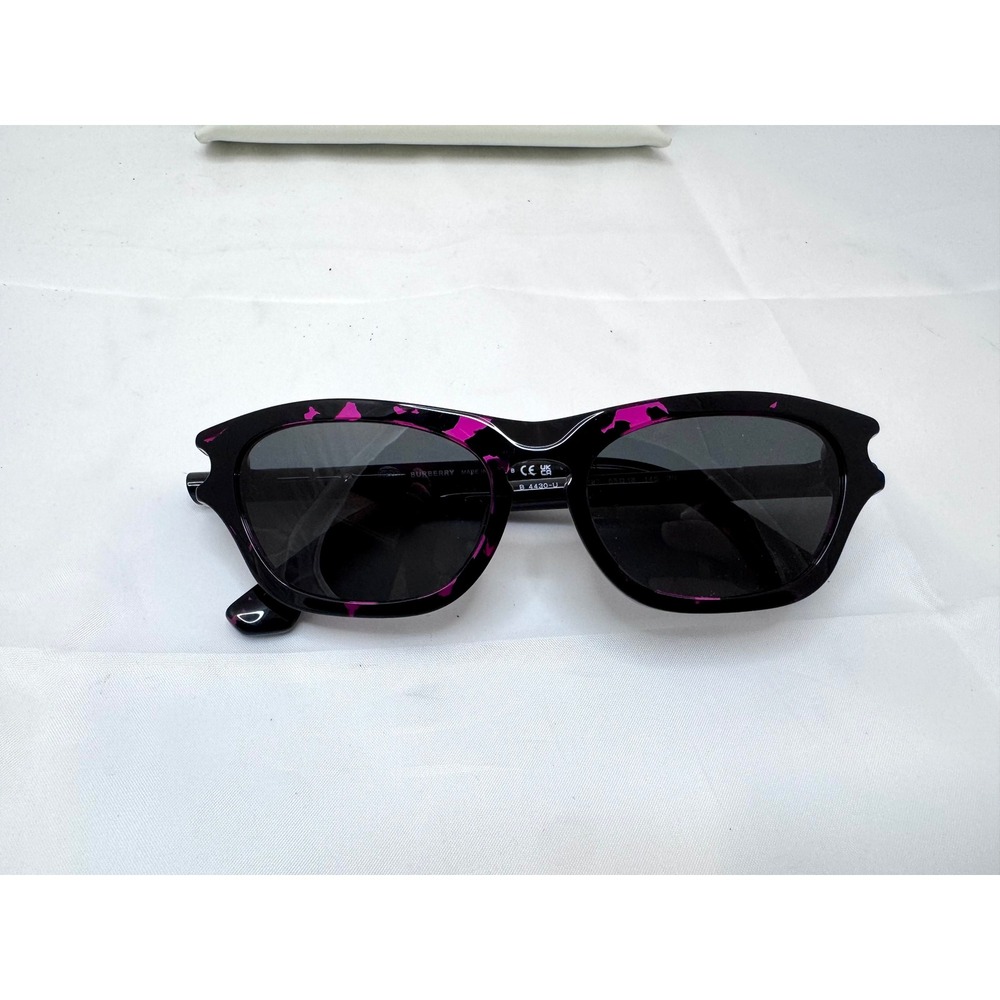 Burberry Sunglasses Black Pink Acetate Tortoiseshell Made in Italy BE4430-U NWT